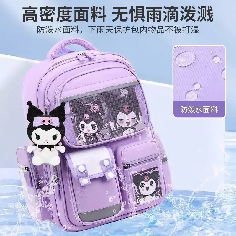 Sanrioed Kuromi Anime Cute Large Capacity Backpack Schoolbags Student Cartoon Shoulder Bag Travel Birthday Gift for Friend