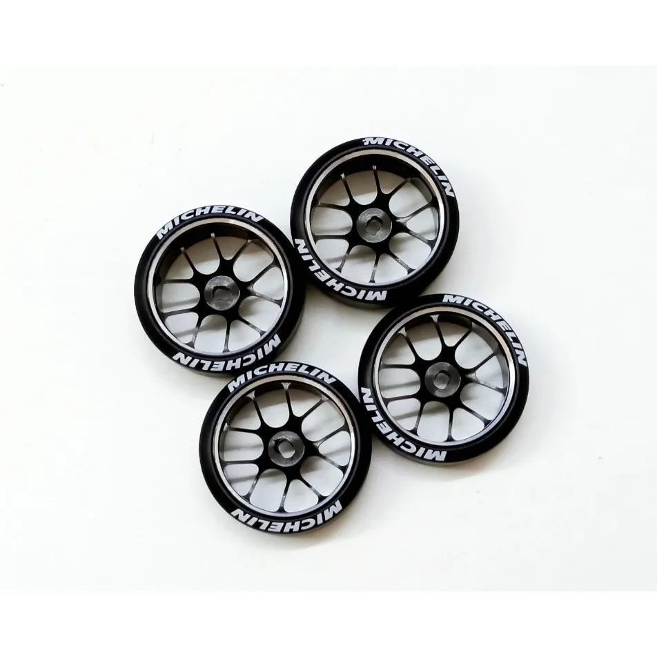 4 pcs 22MM Metal Wheel Hub Tire for RC Car 1/28 DriftArt2 Wltoys K989 HGD1 Mini-D XRX Mini-Q Kyosho Mini-Z AWD MA020 MR03