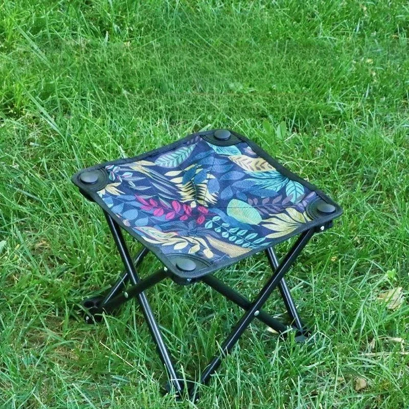 Ultra-Light Portable Outdoor Camping Chair Stool Foldable Picnic Train Bench Fishing Chair Home Use Camping Gear Low Back view 2