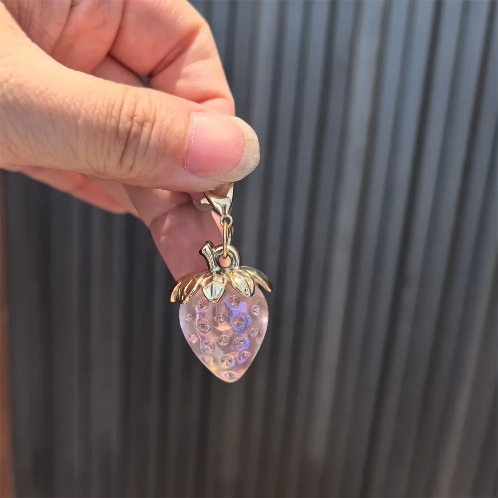 1 Stück Kirsch-Trauben-Perlen-Schuhspitzen-Charms, rote Liebe, silberne Perle, Schleife, Schuh-Charm mit Erdbeer-Schnalle für Sneaker-Dekorationen – Detail 8