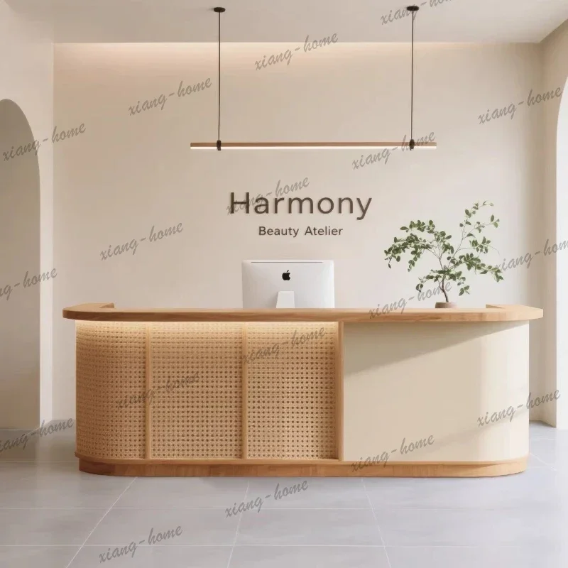 LS120 160 180 200 220 240 260 280 300cm beauty salon Computer desk reception counter Customer center office table furniture