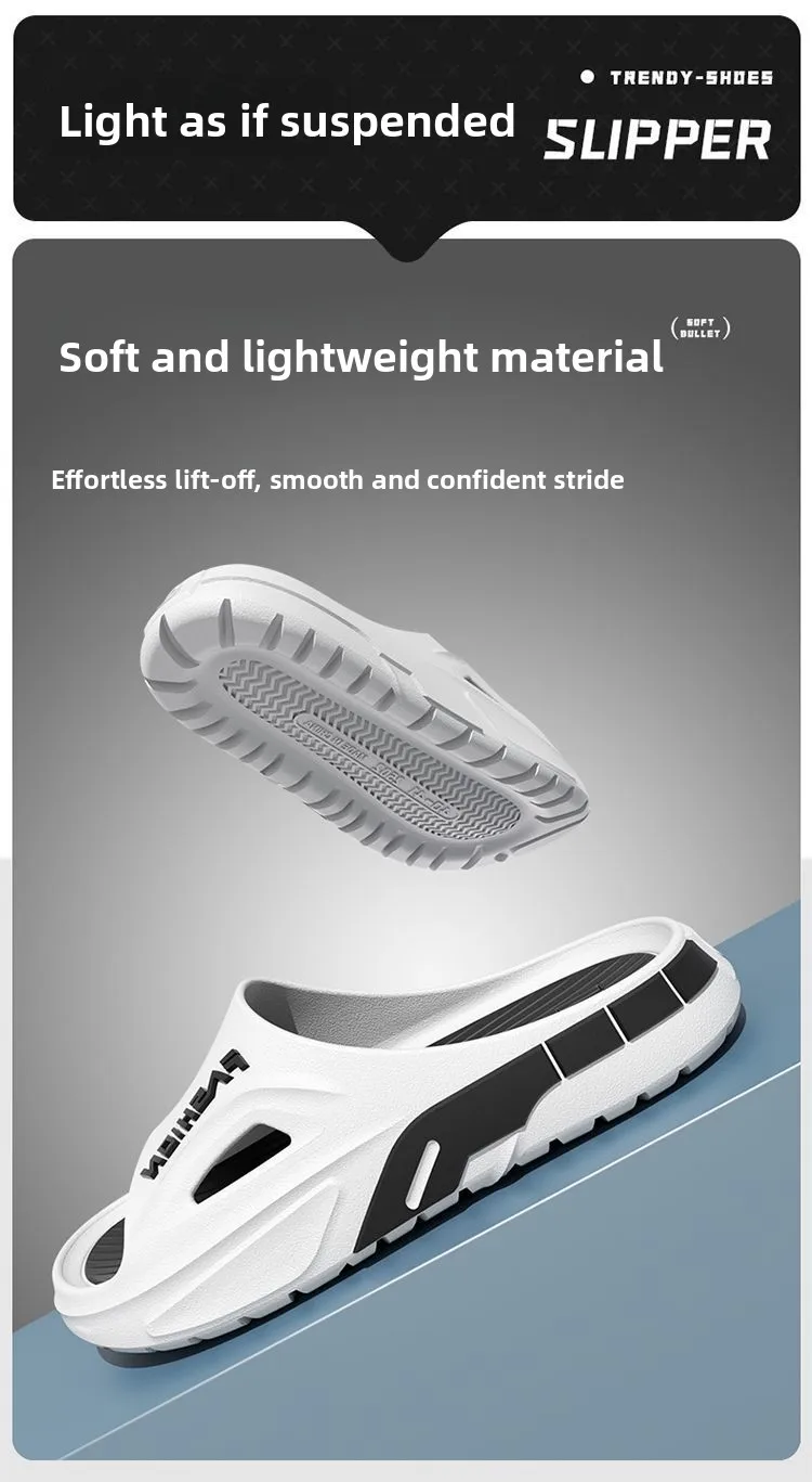 

Men's platform slippers men's home men's deodorant summer wear outdoor indoor non-slip tide brand couple men's slippers