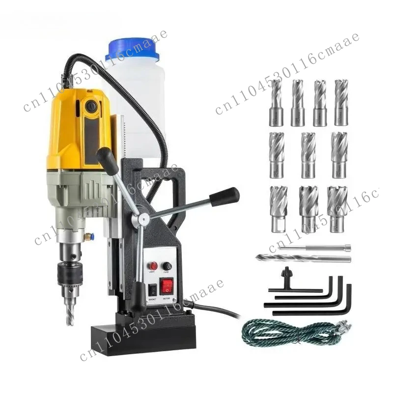 1100W Magnetic Drill Press 7/12 Bits 40mm Electric Mag Bench Tapping Drilling Rig Machine