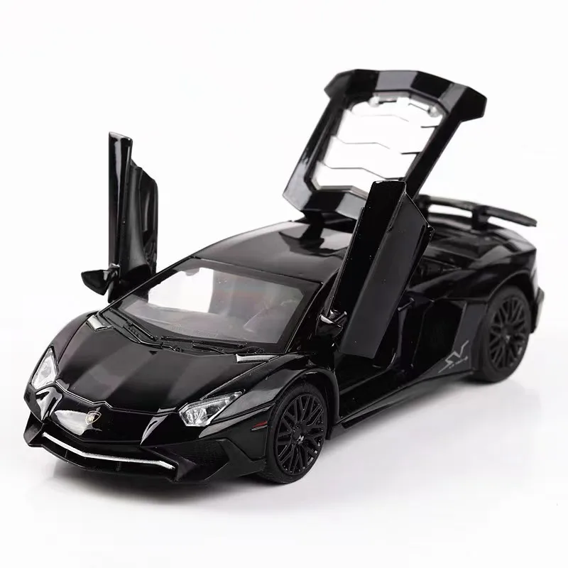 1:32 SV LP750-4 سبيكة سيارة رياضية دييكاست نموذج الصوت والضوء سلسلة لعبة أطفال هدية عيد ميلاد