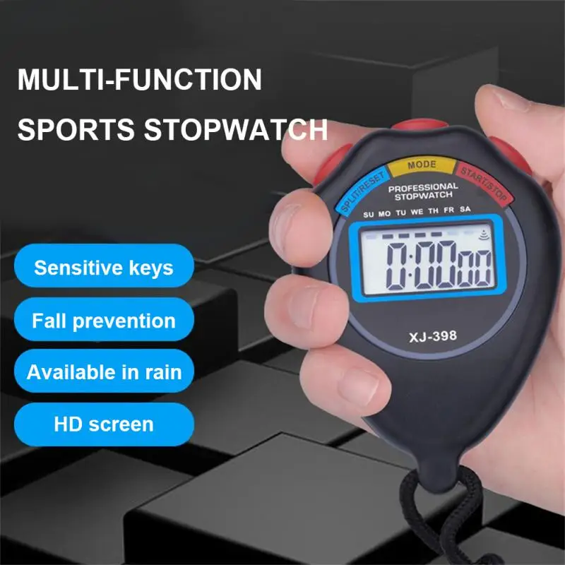 1/3/5PCS Classic Waterproof Digital Professional Handheld LCD Handheld Sports Stopwatch Timer Stop Watch With String For Sports