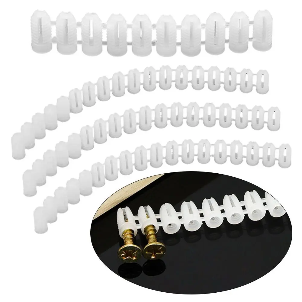 M4 Ribbed Plastic Anchor Wall Plastic Expansion Pipe Tube Wall Plugs For Self-tapping Screws