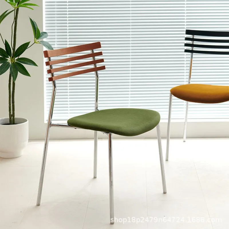 

Medieval dining chair home designer leisure study soft bag makeup chair restaurant solid wood retro dining table chair