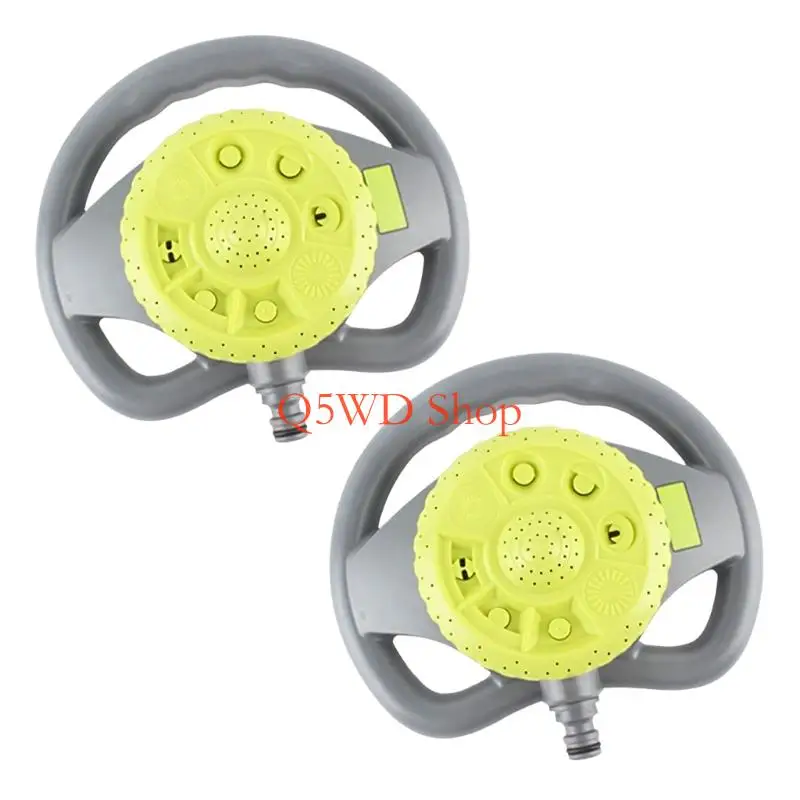 Q5WD 360 Rotating Irrigation Sprinkler Head For Vegetable Garden And Backyard Large Lawn With Adjustable Water Flows Setting