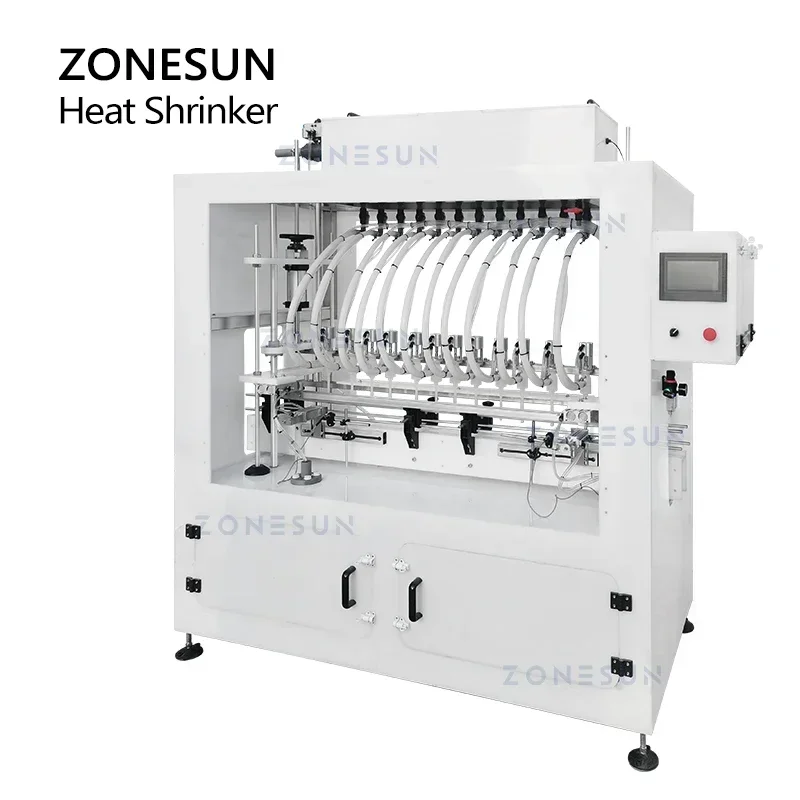 ZONESUN ZS-CRC Riempitrice automatica per liquidi corrosivi 12 teste disinfettante acido disinfettante alcali riempitrice per bottiglie di candeggina