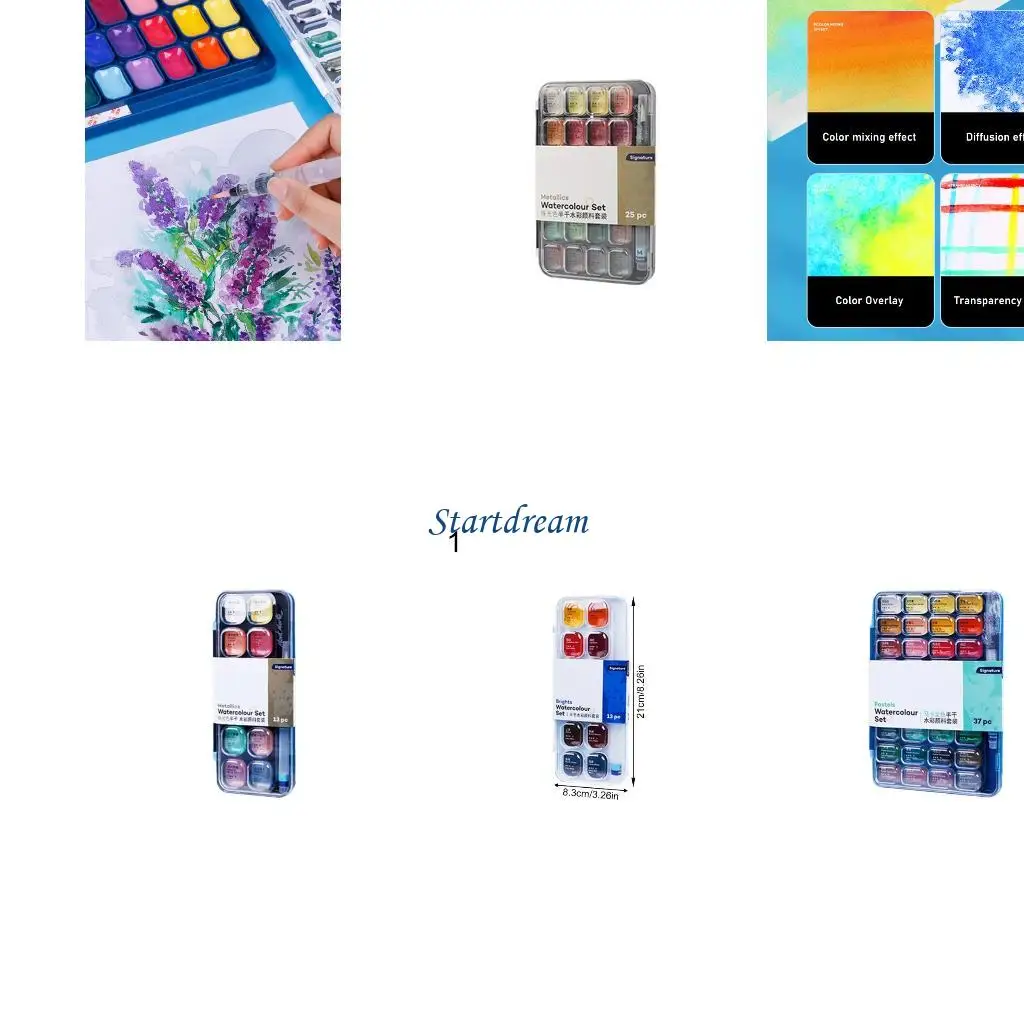 

24.12.36 Цветная акварельная краска набор с портативным сплошным акварельным пигментом щетки K92C