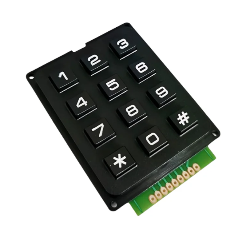Single chip keyboard key matrix keyboard 3 * 4 12 key/4 * 4 16 key industrial keyboard row and column scanning