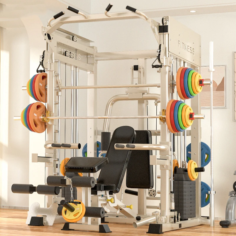 

Smith Machine Comprehensive Trainer, Multifunctional Home Combination Fitness Equipment, Squat, Bench Press, Longmen Bird Rack