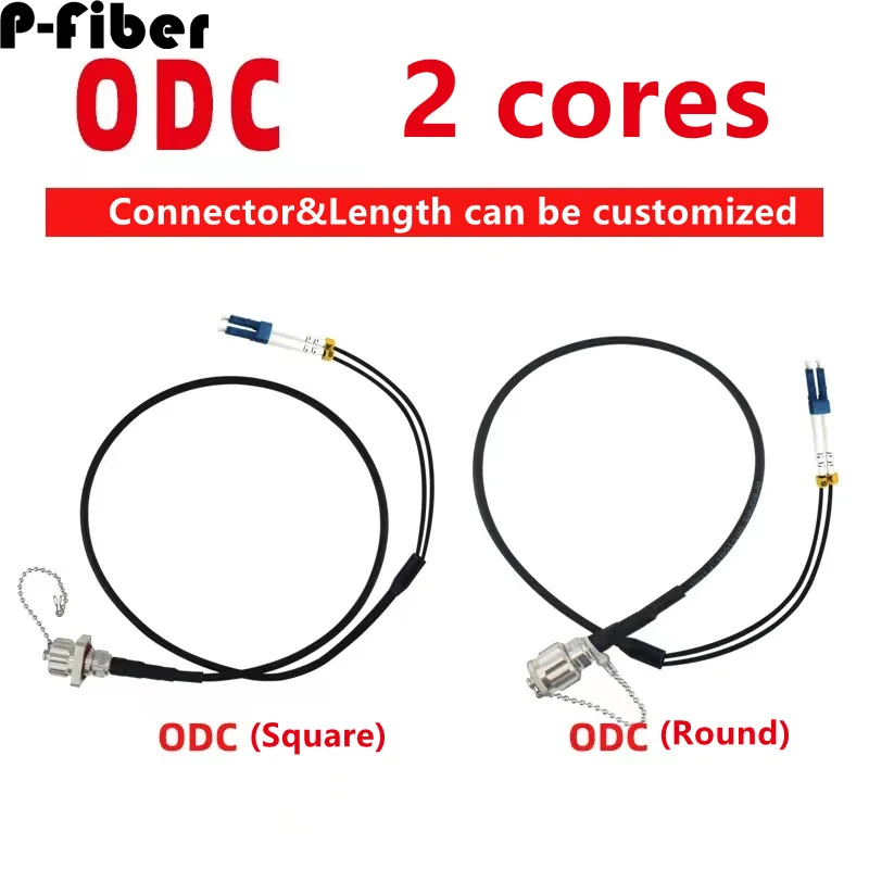 armored jumper 150-300mtr 2 core ODC-LC SC FC 5.0mm TPU singlemode outdoor 200m250M SM 2C female male patchcord P-fiber 2 fibers