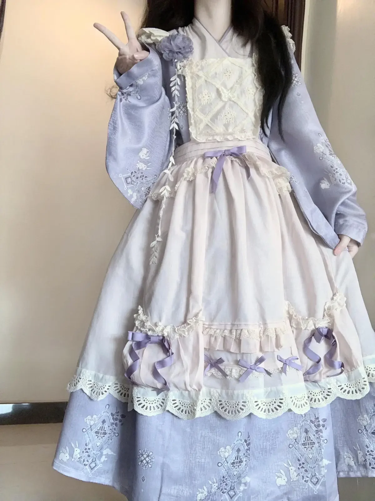 

Lolita Dress For Women Daily Chinese And Foreign Lolita Sweet Girl Women Party Set Birthday Gift For Friends 2025 Spring NewGray