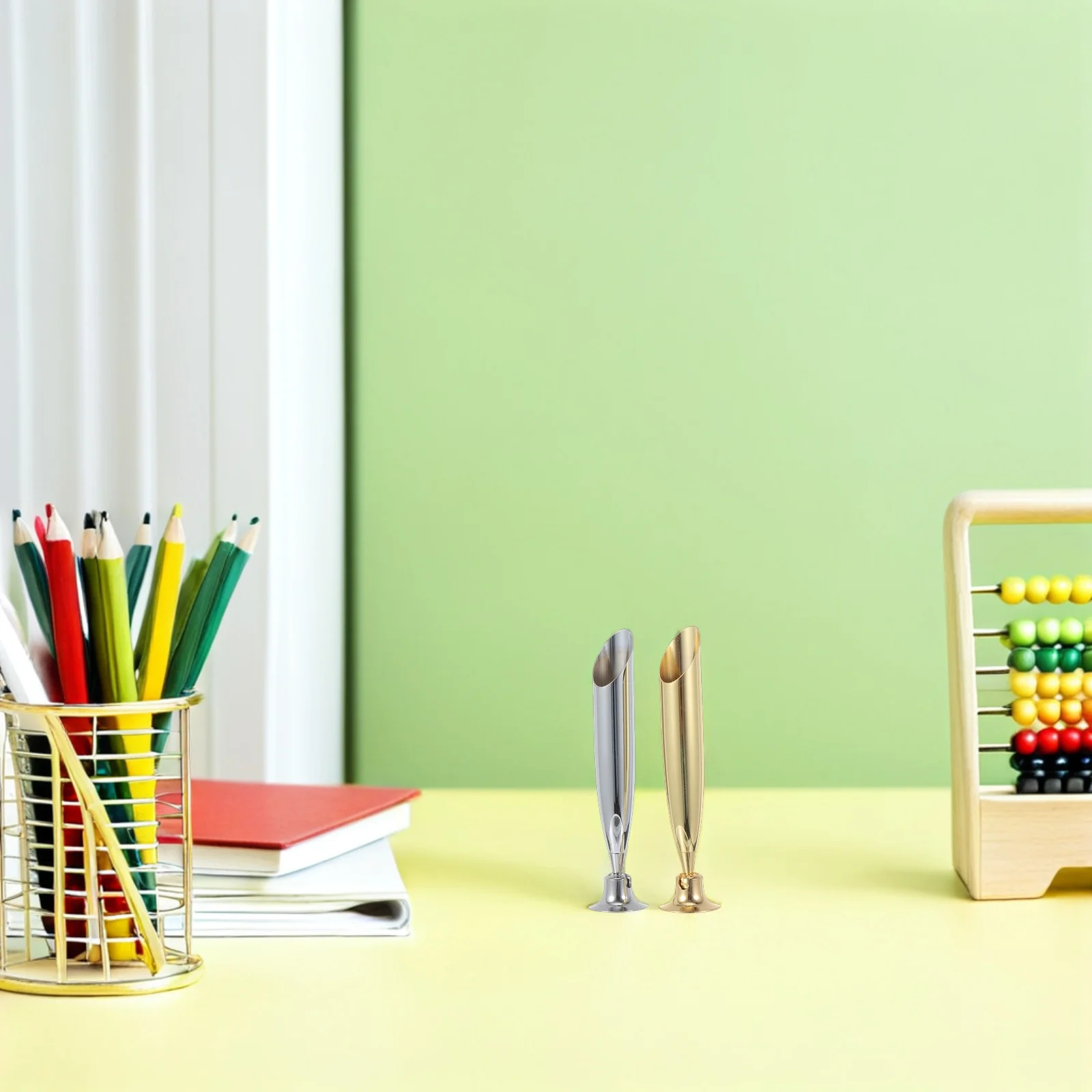 3Pcs Metal Single Pen Stand: Insertion Holder Base for Quill Dip Fountain Pens Desk Display Storage Solution Fountain Pen Cradle