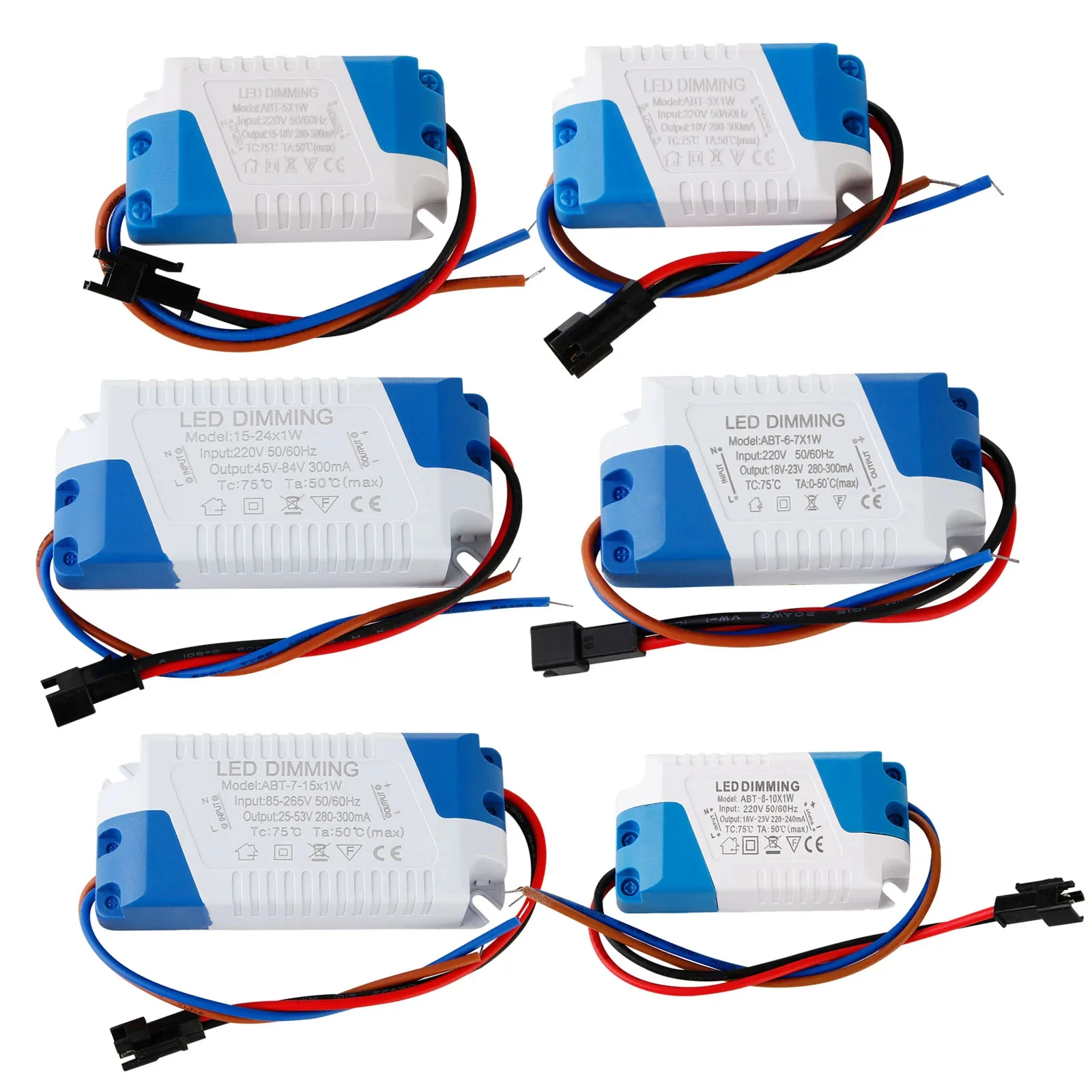 

3W 6-7W 8-10W 7-15W 15-24W Dimmable LED Constant Current Driver Power Supply Output 300mA External Diver For Panel Light Driver