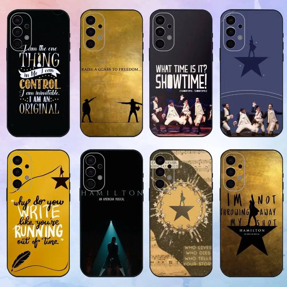 

H-hamilton Musical Lyrics Phone Case For Samsung S25,S24,S21,S22,S23,S30,Ultra,S20,Plus,Fe,Lite,Note,10,9,5G Black Cover