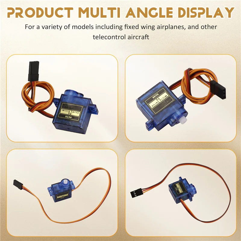 

DELAM-10Pcs SG90 9G Micro-Servo For RC Airplanes Fixed Wing Airplane Model Telecontrol Airplane Servo Motor 450 Helicopter