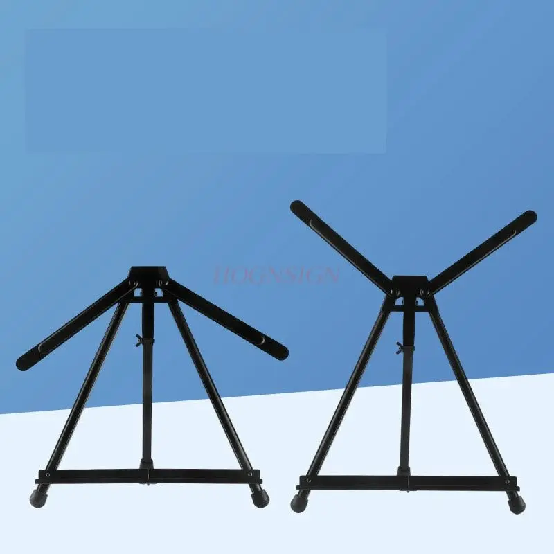 حامل صور صغير لسطح المكتب المعدني مع مساحة تخزين متعددة الوظائف وحامل صور حديدي صغير قابل للطي #4