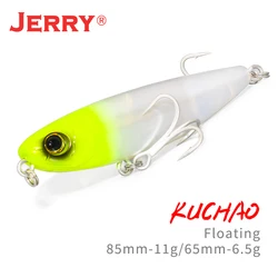 Jerry Kuchao-señuelo de pesca en roca, cebo flotante, aparejos de pesca de agua superior, calidad profesional, 65/85mm, 6,6/11,1g