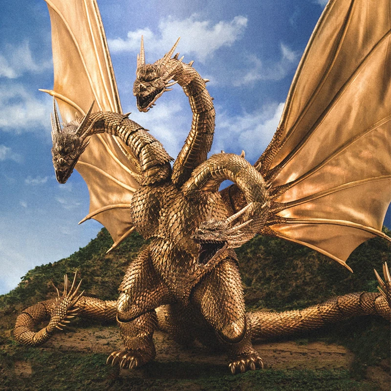سلسلة HIYA الأساسية الرائعة Godzilla vs King Ghidorah 1991 شخصيات الأكشن King Ghidorah، مجموعة هدية للبالغين