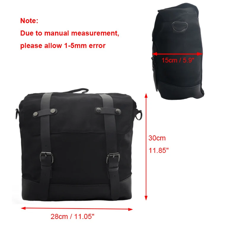 Retro locomotive side bag universal waterproof side bag motorcycle canvas bag knight saddle bag