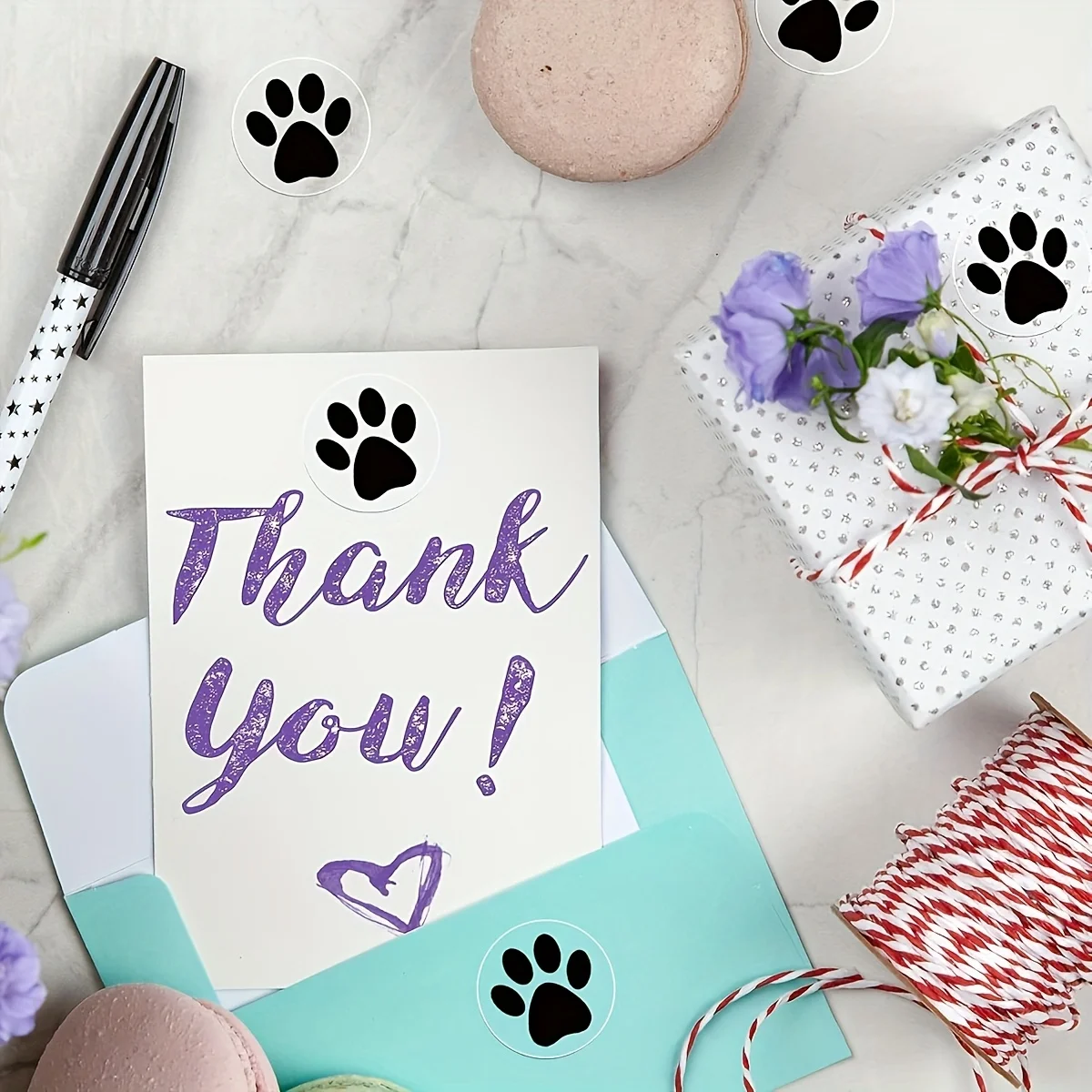 Clear Paw Prints - Strong Self-Adhesive Pet Stickers, No-Mess Removal, for Dog & Cat Decor, Birthday Parties, Gift Tags sticker view 5