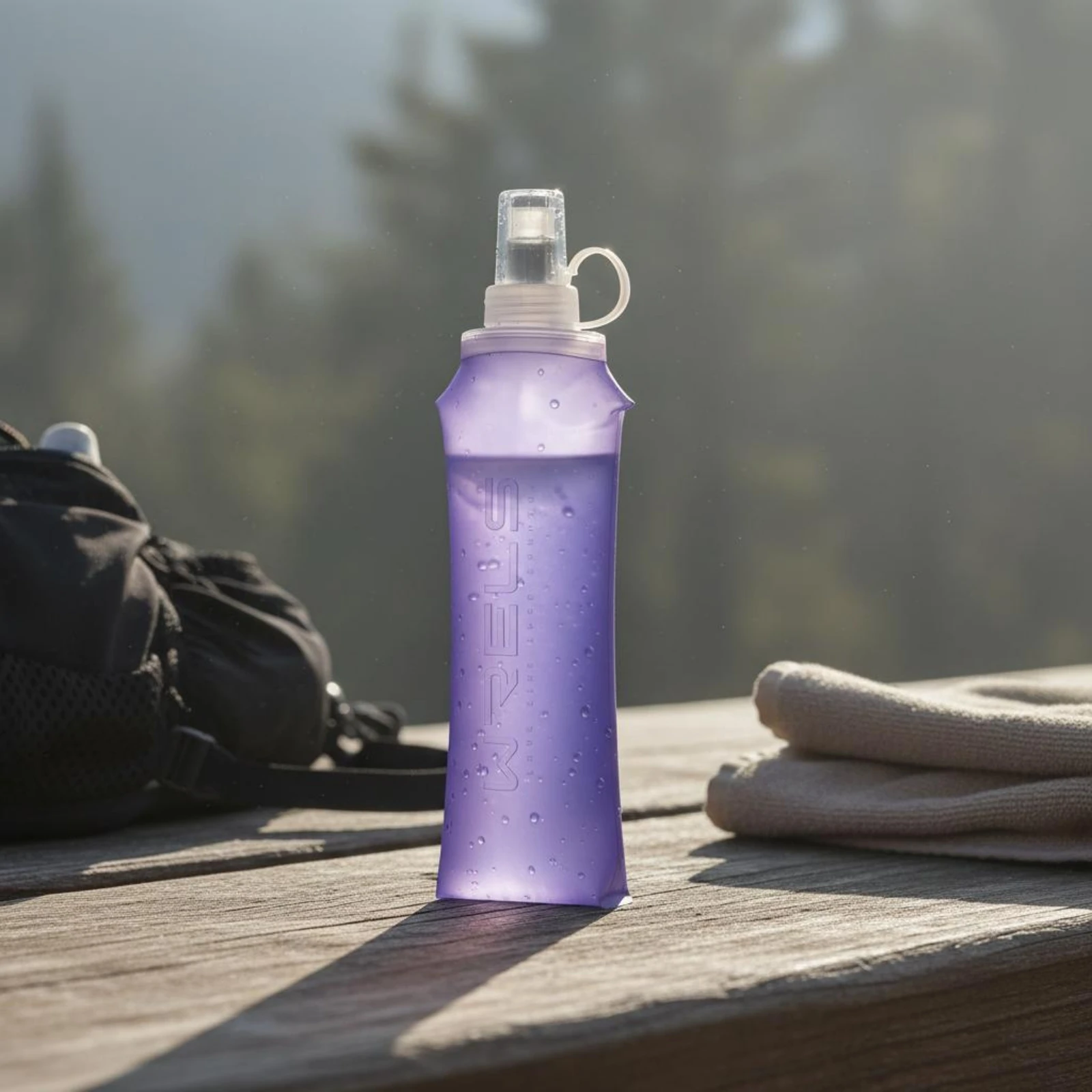 TPU Sports Container Heat-Pressed Soft Container TPU Soft Water Bottle Lightweight Collapsible Water Bottle Easy to Clean