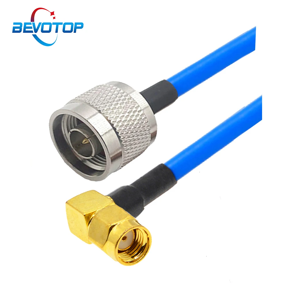 N Type Male Plug to RP-SMA Male Right Angle RF Adapter Cable RG402 Semi-Flexible 50 Ohm RF Coaxial Cable Extension Cord Jumper