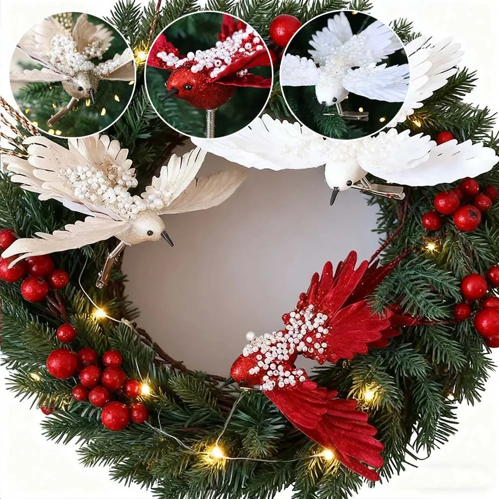 

Simulated Hummingbird Xmas Tree Ornament 39x22cm Artificial Christmas for Home Fireplace New Year Decoration Supplies Natal 2026