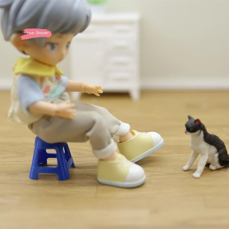 5 個ミニチュアプラスチックスツール小さな椅子モデルセット 1/12 スケールドールハウス家具ドールハウスの装飾ごっこ遊びおもちゃ