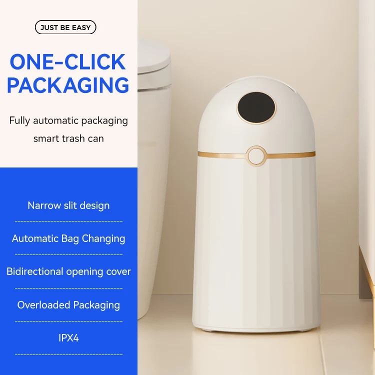 

10L Self Sealing Diaper Pail Bin Automatic Trash Garbage Can Smart Waste Bins with Sensor