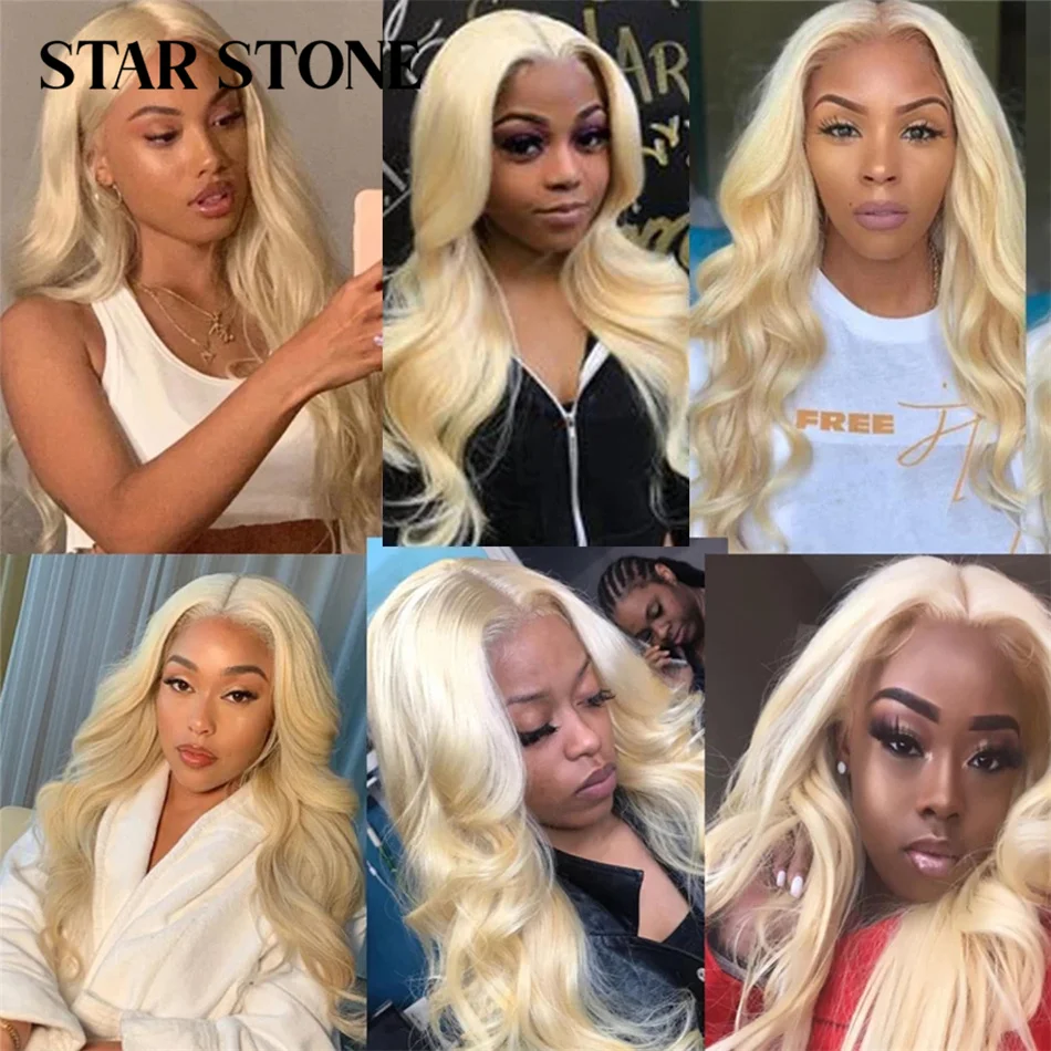 Perruque Lace Front Wig 613 naturelle, cheveux humains, couleur blonde, 13x4/13x6, pre-plucked, en vente