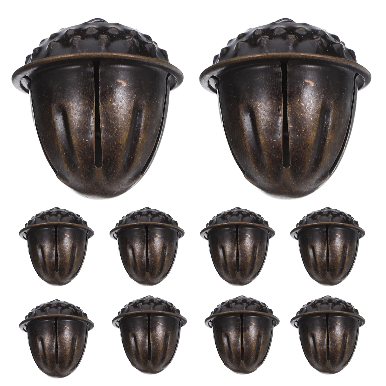 

Retro Christmas Decoration Bell Ornaments Bowl Filler Cabin Acorn Shaped Bells Pine Cone for Tree Charms