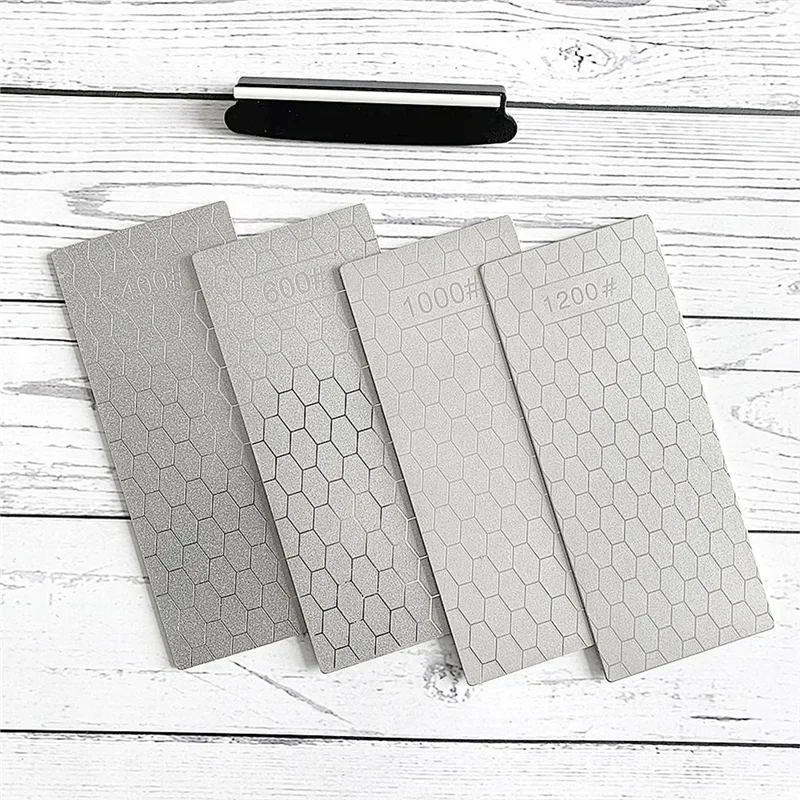 다이아몬드 연마석 세트, 다이아몬드 래핑 플레이트, 거친 중간 미세 그릿 연마기, 400 600 800 1000/1200 그릿, 5 개