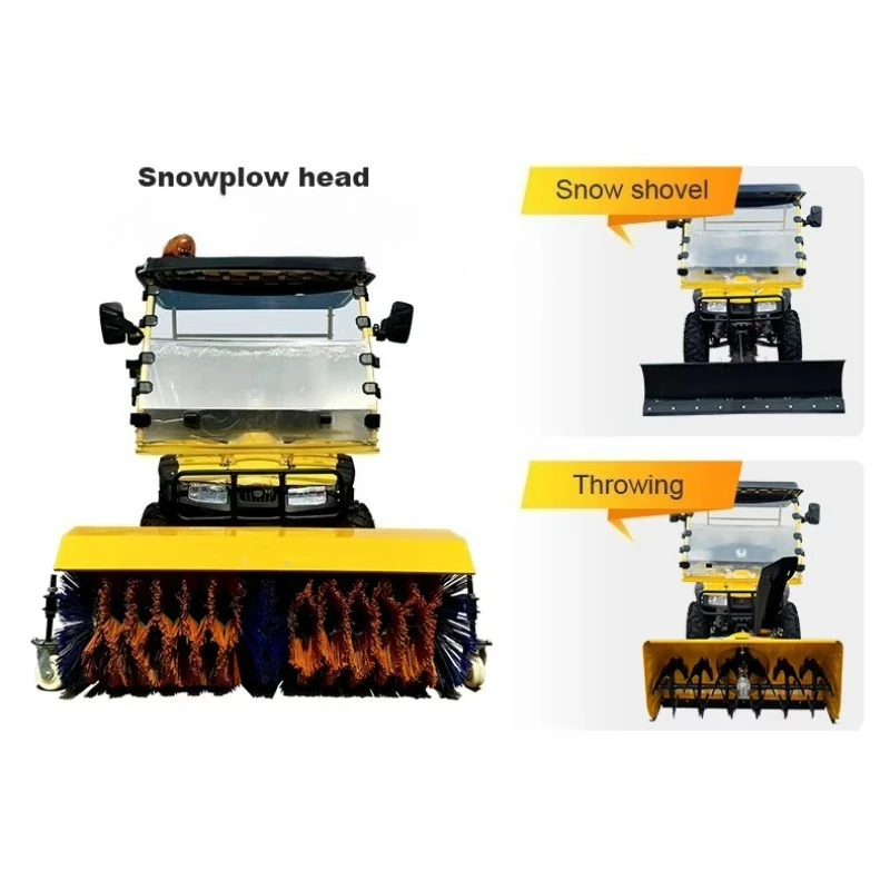 Wholesale B2b Supply Heavy Duty 22hp Diesel Driving Snow Sweeper With Enclosed Cabin For Airport Yards To Avoid Winter Delay