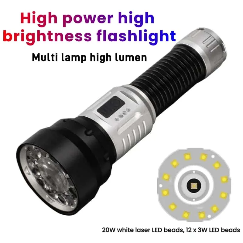 

Мощный фонарь с высокой яркостью, регулируемым фокусом, зарядкой Type-C, водонепроницаемый, для активного отдыха, поиска, спасения и патрулирования