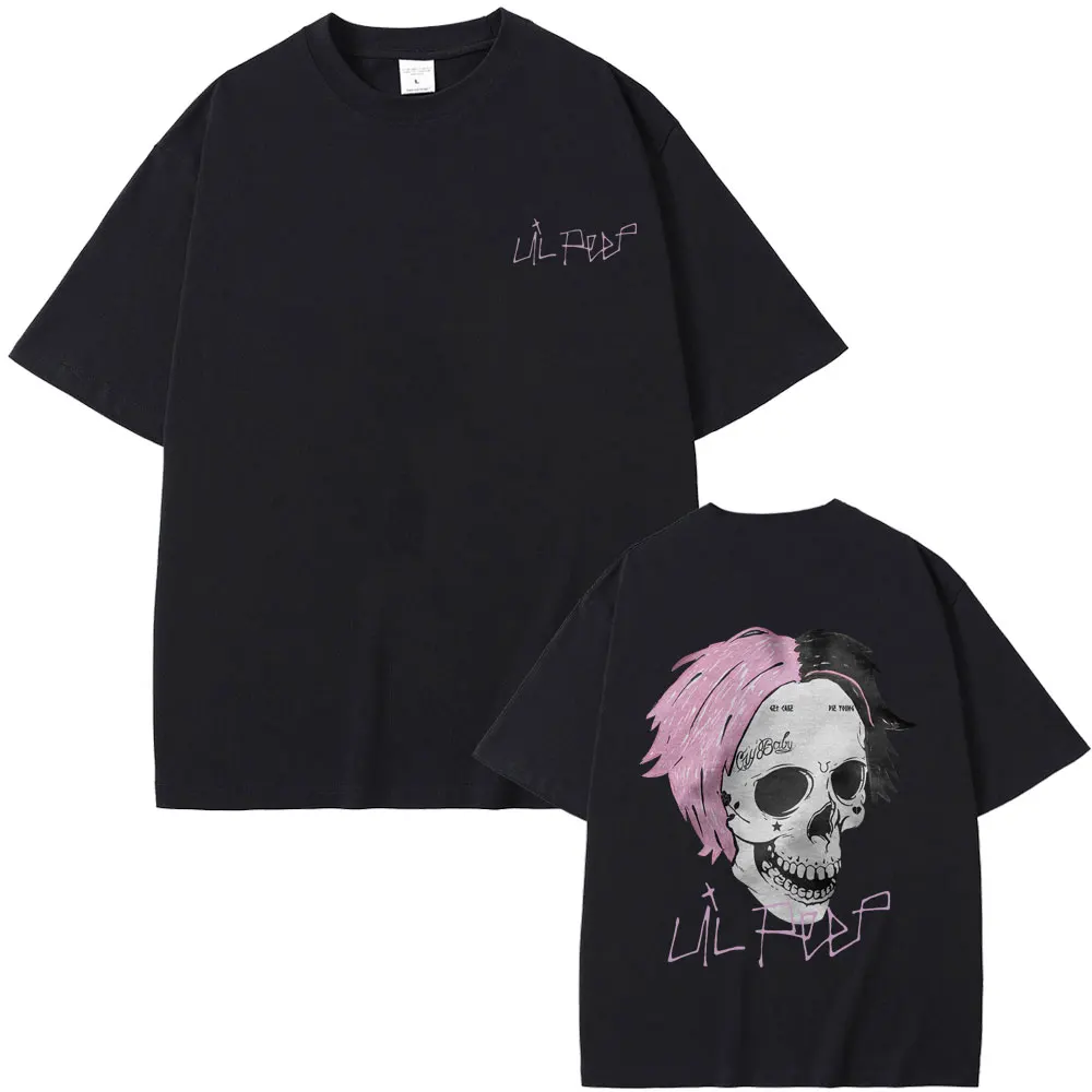 

Rapper Lil Peep Cry Baby Emo Hip Hop T Shirt Vintage Skeleton Print Tshirt Men Women Fashion Oversized T-shirts Cool Streetwear