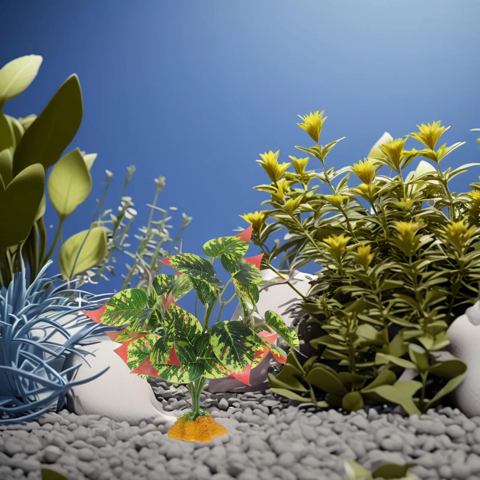 

Artificial Aquarium Plants Fake Water Grass Cluster Fish Tank Decor For Reptile Terrarium Habitat Plastic Seaweed