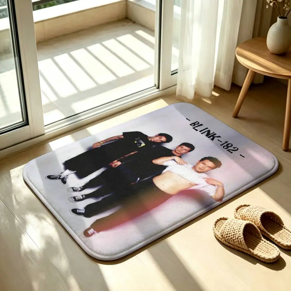 B-Blink-182 Band Playful Bedroom Decor Carpet  for Living Room Thick Plush Study Floor Mat Home Fluffy Soft Rug