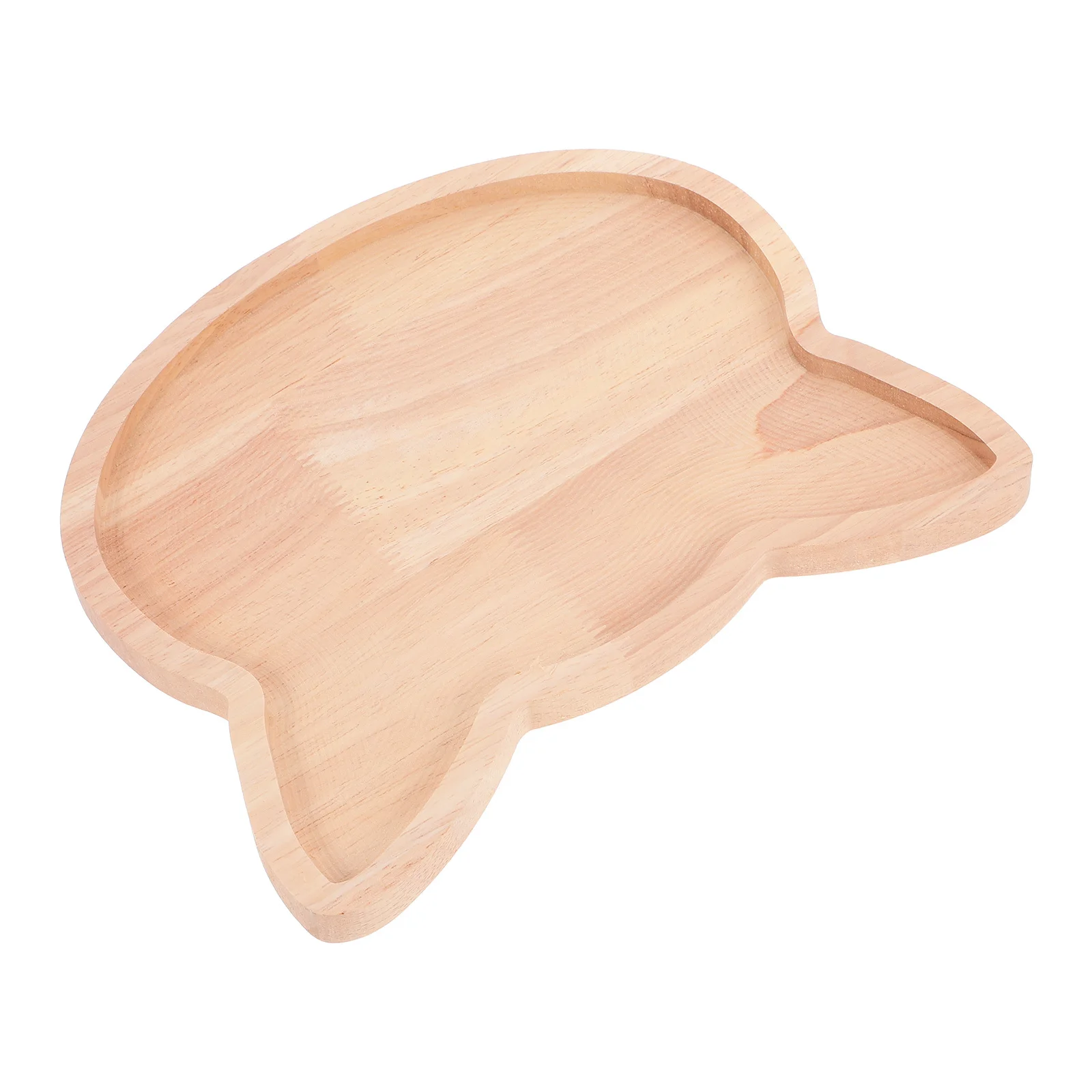 

Cat Head Shaped Wooden Plate Smooth No Burrs Snack Serving Platter For Food Display Fruit Tray Bread Cupcake Candy Nut Dry