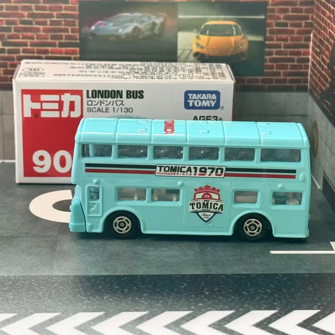 Takara Tomy TOMICA Asia Edition No. 90 London Bus Casting Static Car Alloy Toys Vehicle Diecast Metal Model for Children