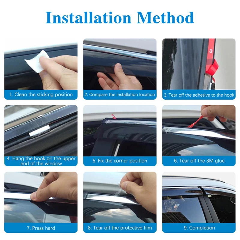 Rain Deflectors For Hyundai Tucson Tuson Tu-són NX4 2022 2023 2024 LWB 2755mm Window Visors Rain Deflector Guard Car Accessories