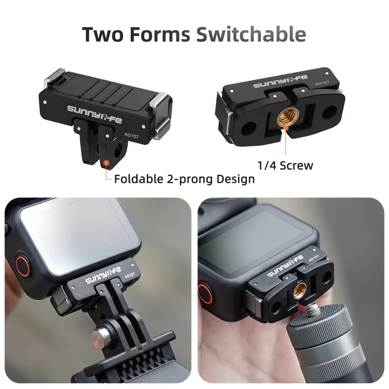 Adapter magnetyczny do DJI Osmo Action 5 Pro OSMO 360 / NANO, szybkozłączka do DJI Action 6 4 3, akcesoria rozszerzające do kamery. — zdjęcie produktu 5