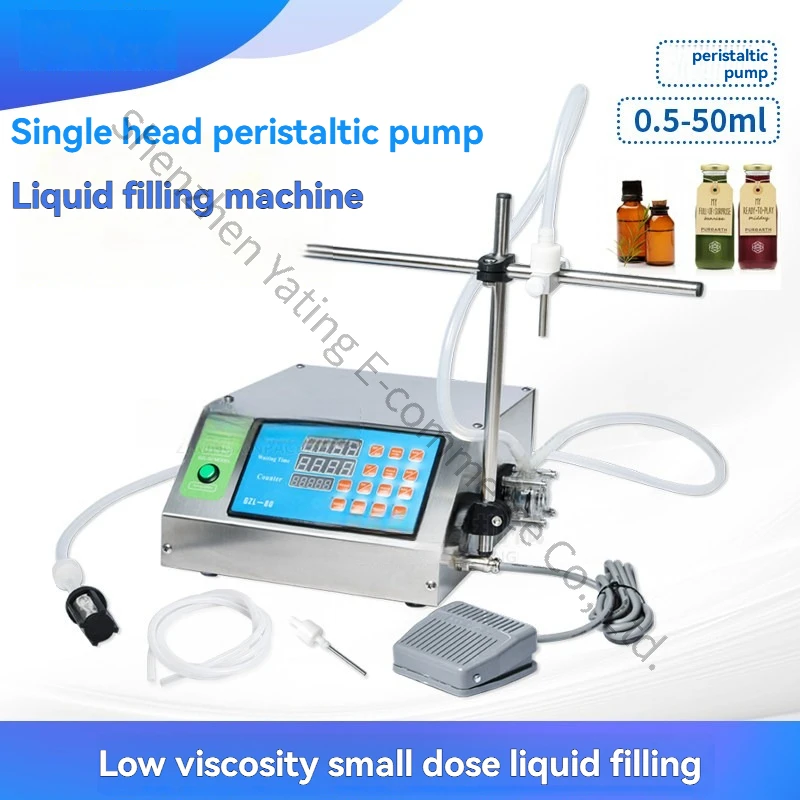 Liquid Filling Machine Peristaltic Pump Liquid Filling Machine 0.5-50 Ml Perfume Essential Oil Semi-automatic Canning Machine