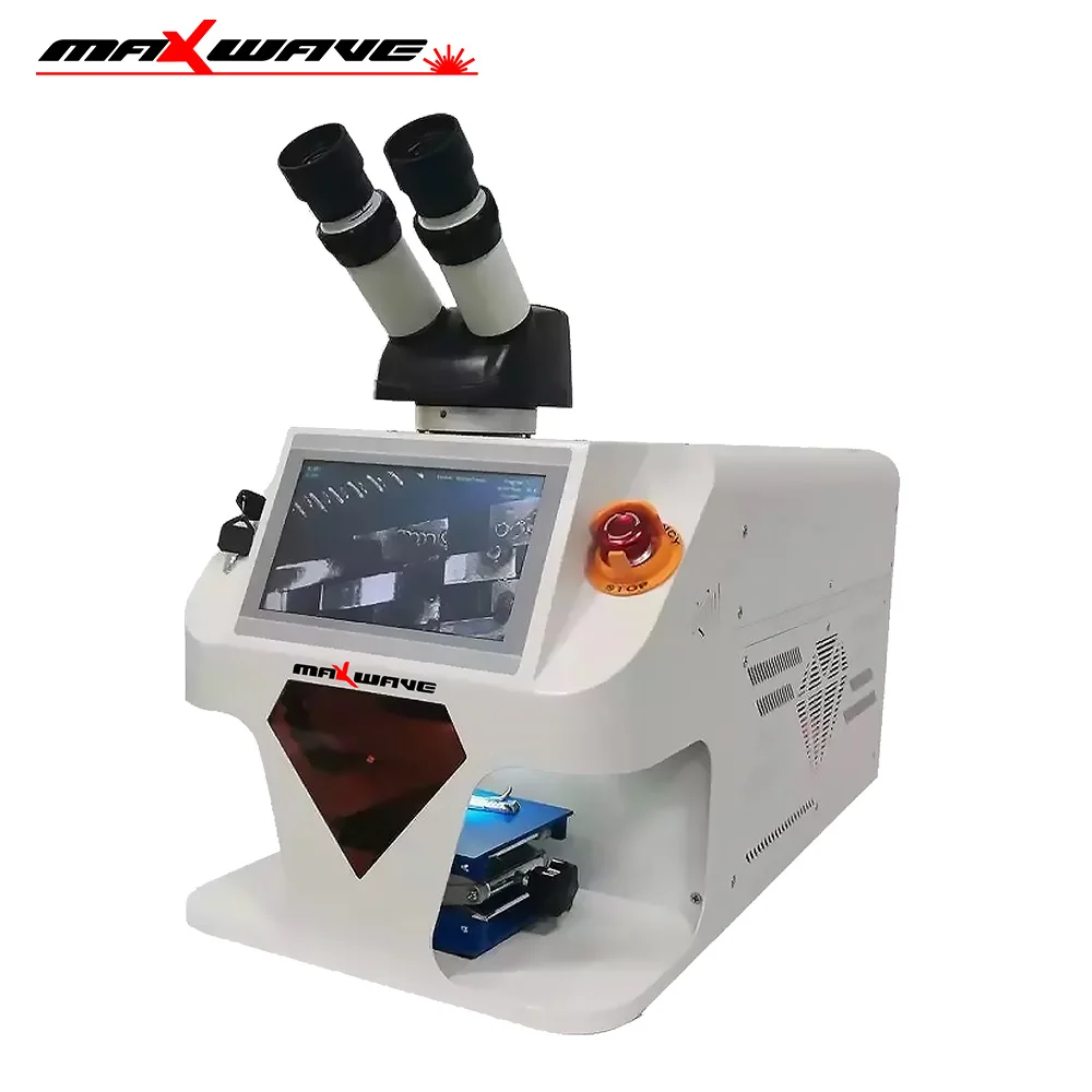 Jewelry Laser Welding Machine YAG Spot 200W MINI Laser Solder Microscope CCD Monitor For Gold Silver Dental Titanium Nickel