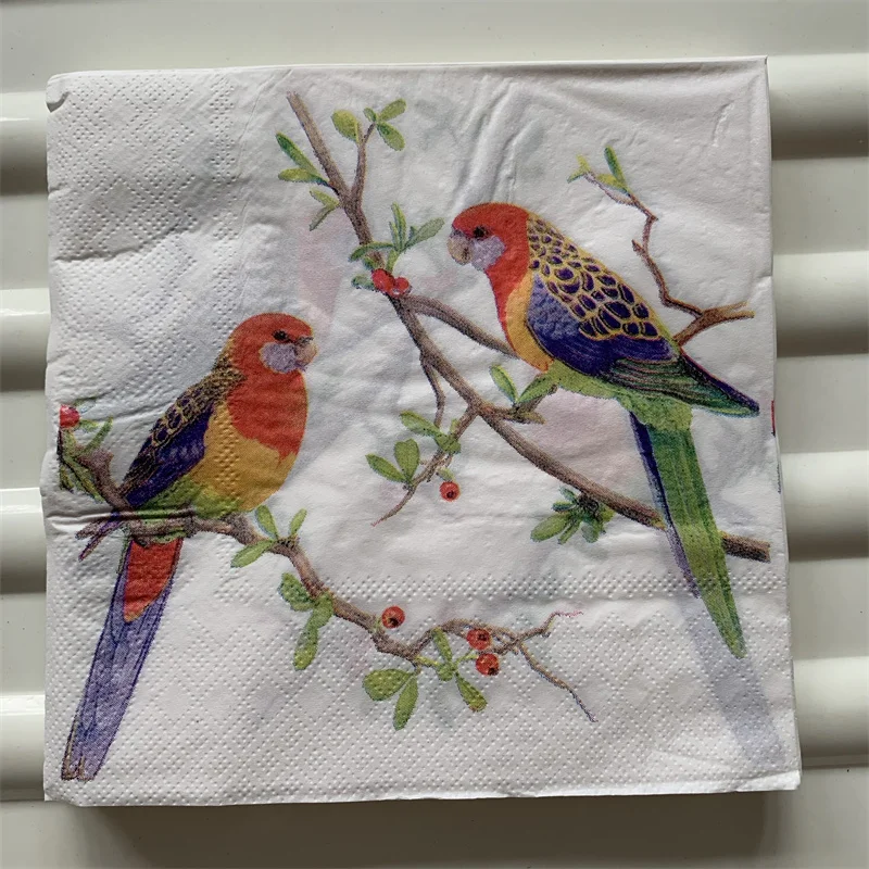 Decoupage wedding servilletas vintage table napkins paper elegant tissue flower bird butterfly birthday party beautiful decor 20