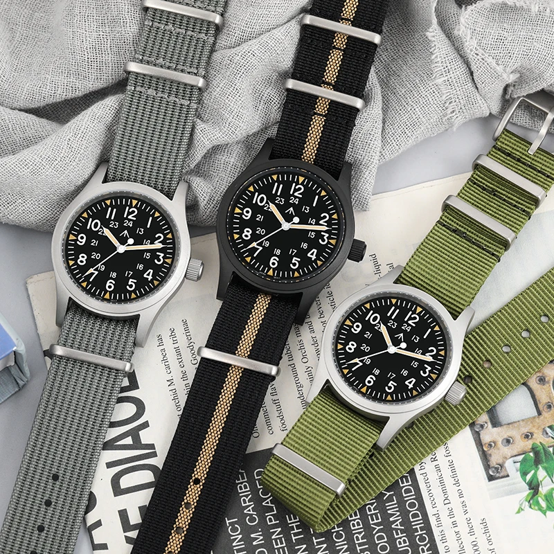 Militado ML05 zegarek kwarcowy VH31 kopułkowy mechanizm szafirowy kryształ z wysoką przezroczystą powłoką AR C3 Luminous 38mm zegarki vintage