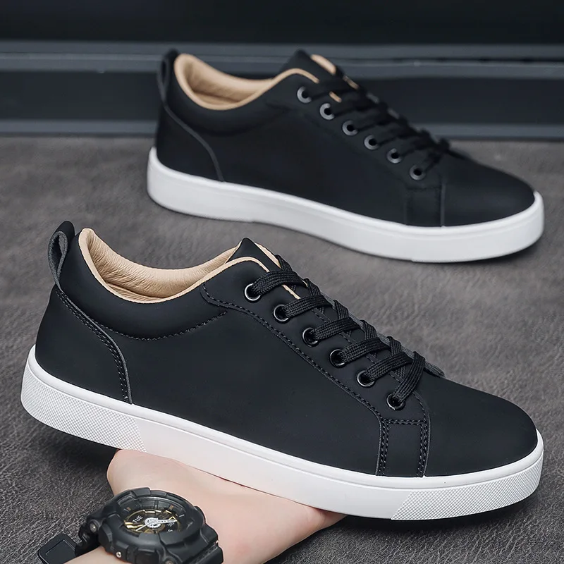 Spring  Autumn New Men's White Shoes Versatile Men's Board Shoes Trendy Student Casual Single Shoes