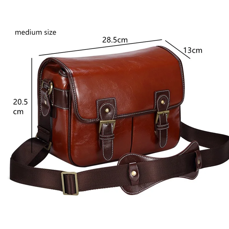 Retro Camera Shoulder Bag Fashion Leather DSLR Photography Includes Inner Tank Anti Drop Crossbody Bag Waterproof Crossbody Bag